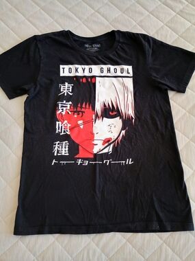 Tokyo Ghoul Anime Graphic T-Shirt Mens M Ken Kaneki Split Face Funimation Tee